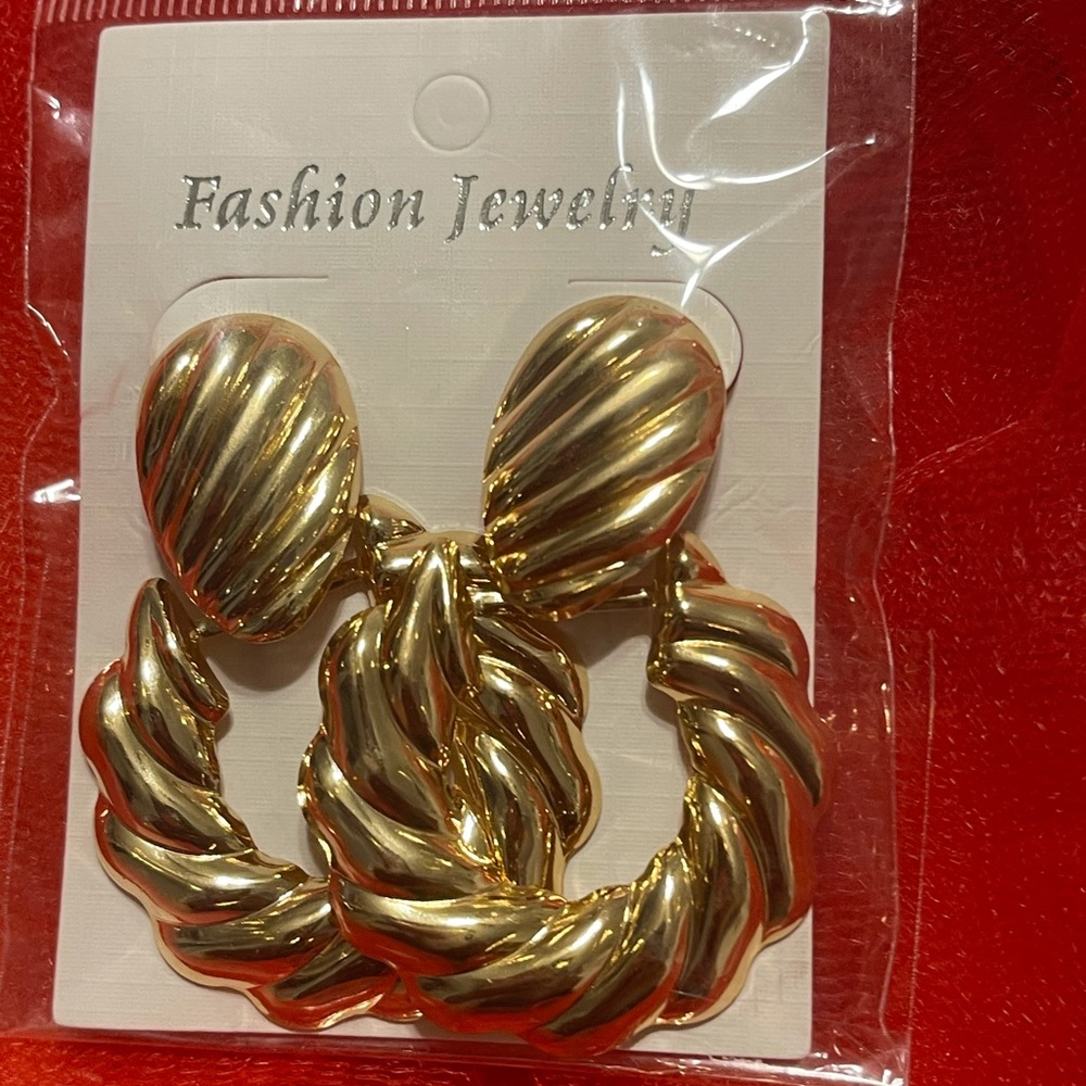 Gold tone earrings